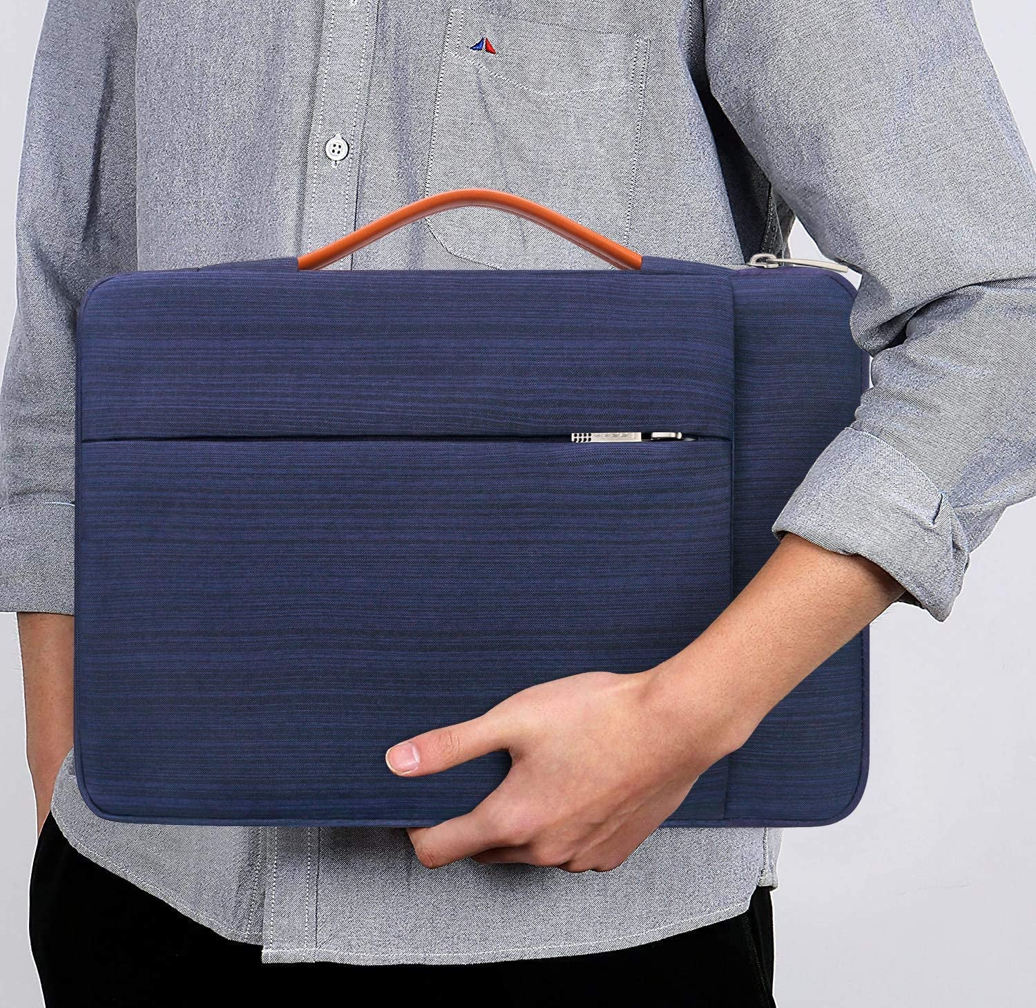 360° Protective Laptop Sleeve Case for 16 Inch New Macbook Pro M4/M3/M2/M1 Pro/Max A3403 A3186 A2991 A2780 A2485 A2141 2024-2019, 15 Inch Surface Laptop 7Th Copilot+Pc/6/5/4/3 Computer Bag, Blue